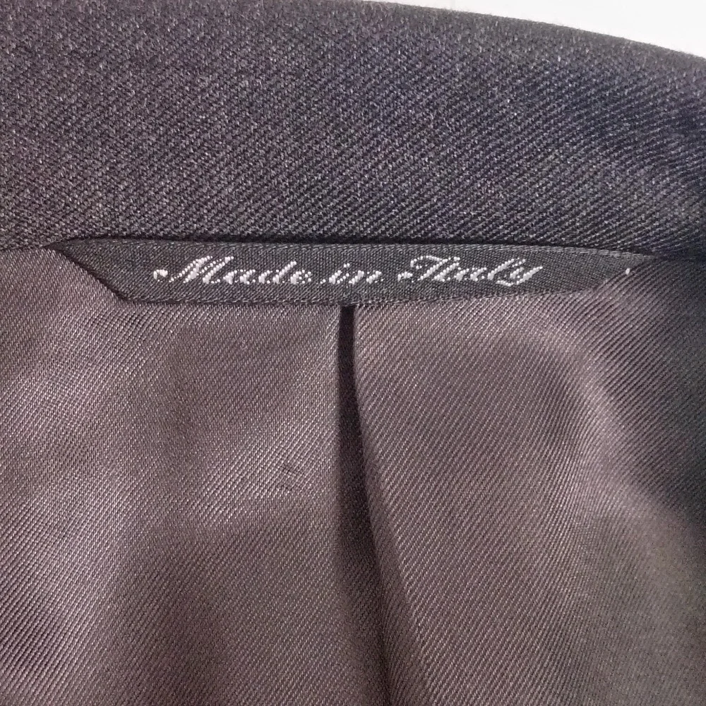 Canali Mens Charcoal Gray 100% Wool 2 Button Blazer Sport Coat Made in Italy 46R